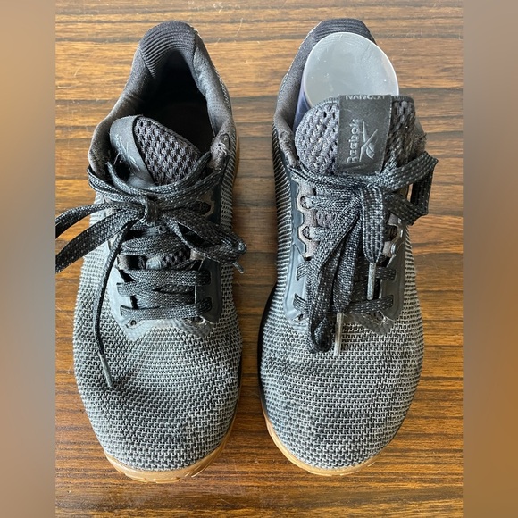 Reebok, women 7, Nano black mesh CrossFit zero drop fitness gym exercise workout - Picture 3 of 10